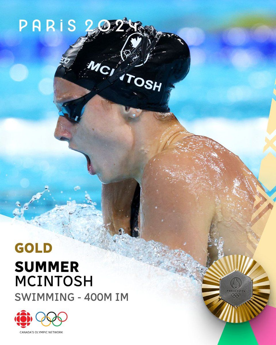 Summer McIntosh Wins Gold in the Women's 400m Individual Medley Final 🥇