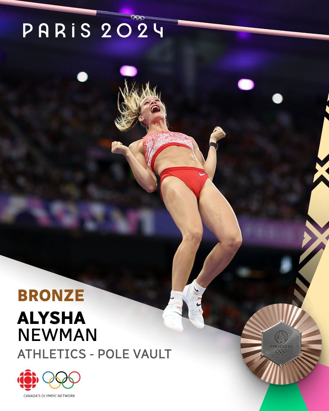 Alysha Newman Wins Bronze in Women's Pole Vault 🥉