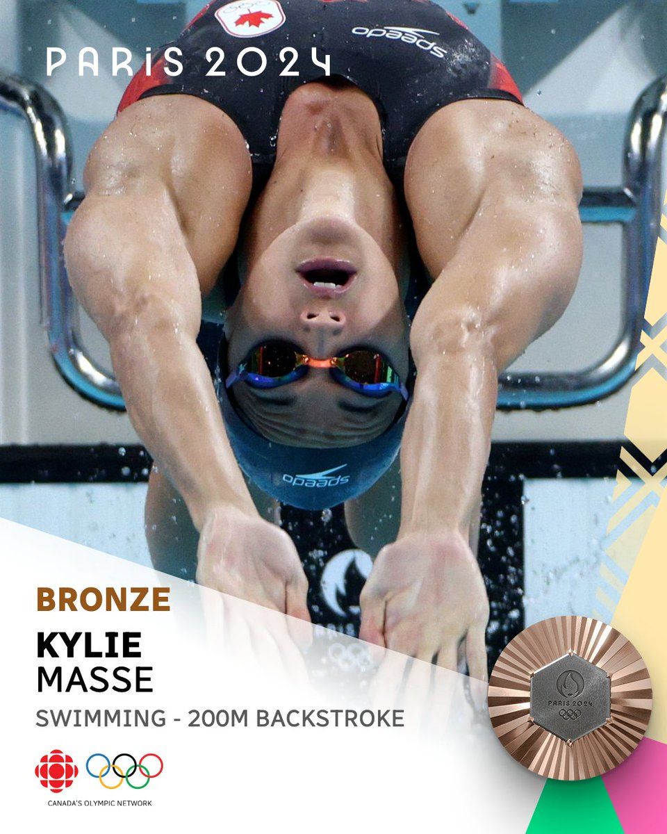 Kylie Masse Earns Bronze in Women's 200m Backstroke 🥉