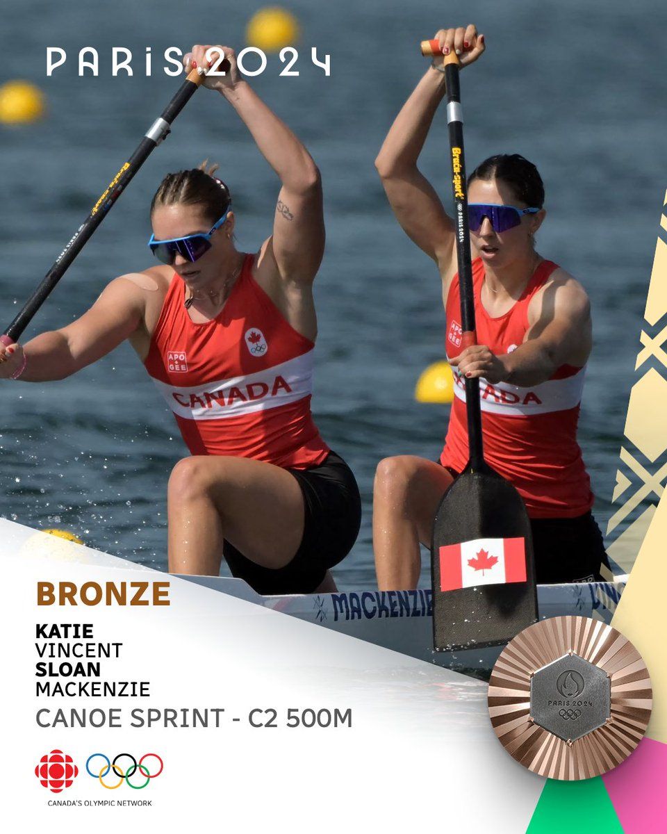 Canada Wins Bronze in the C2 500m Canoe Sprints 🥉