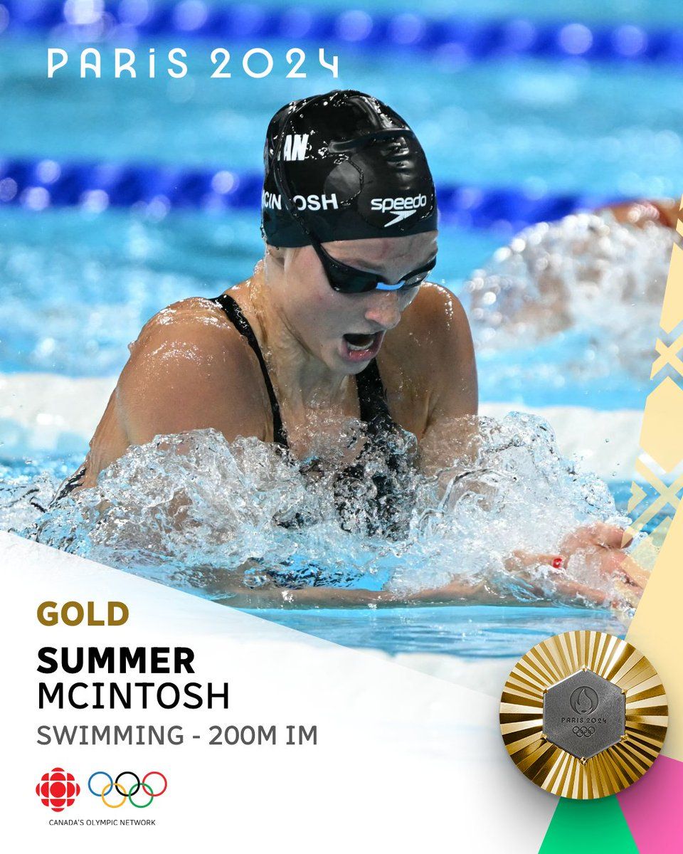 Summer McIntosh Wins Women's 200m Individual Medley Final 🥇